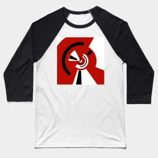 White and black on red IV Baseball T-Shirt